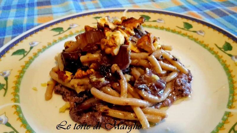 Bigoli con crema al radicchio e noci….