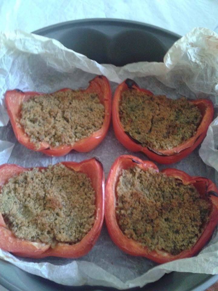 Bimby, peperoni al forno gratinati