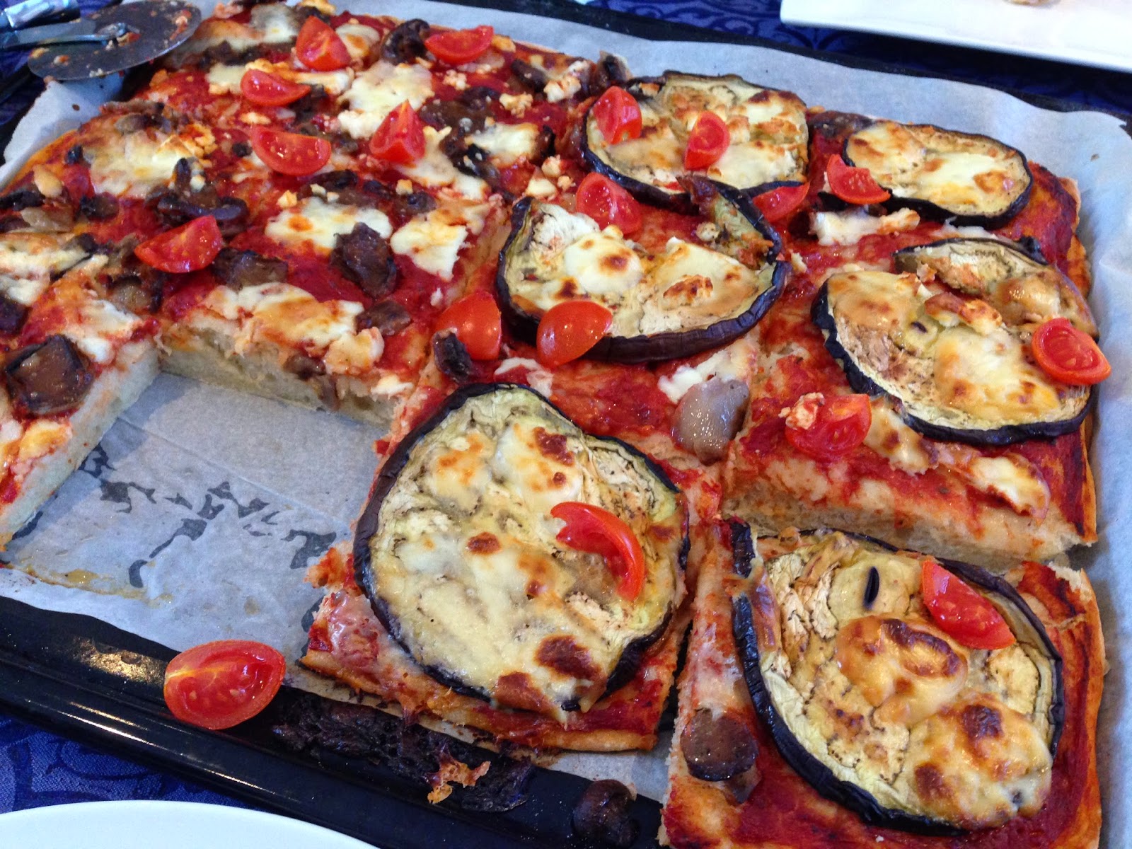 Bimby, Pizza alle Melanzane Grigliate e Funghetti