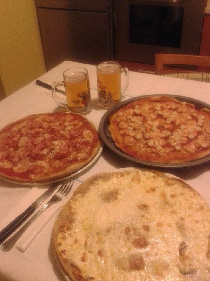 Bimby, pizza allo stracchino, pizza al prosciutto e pizza al surimi