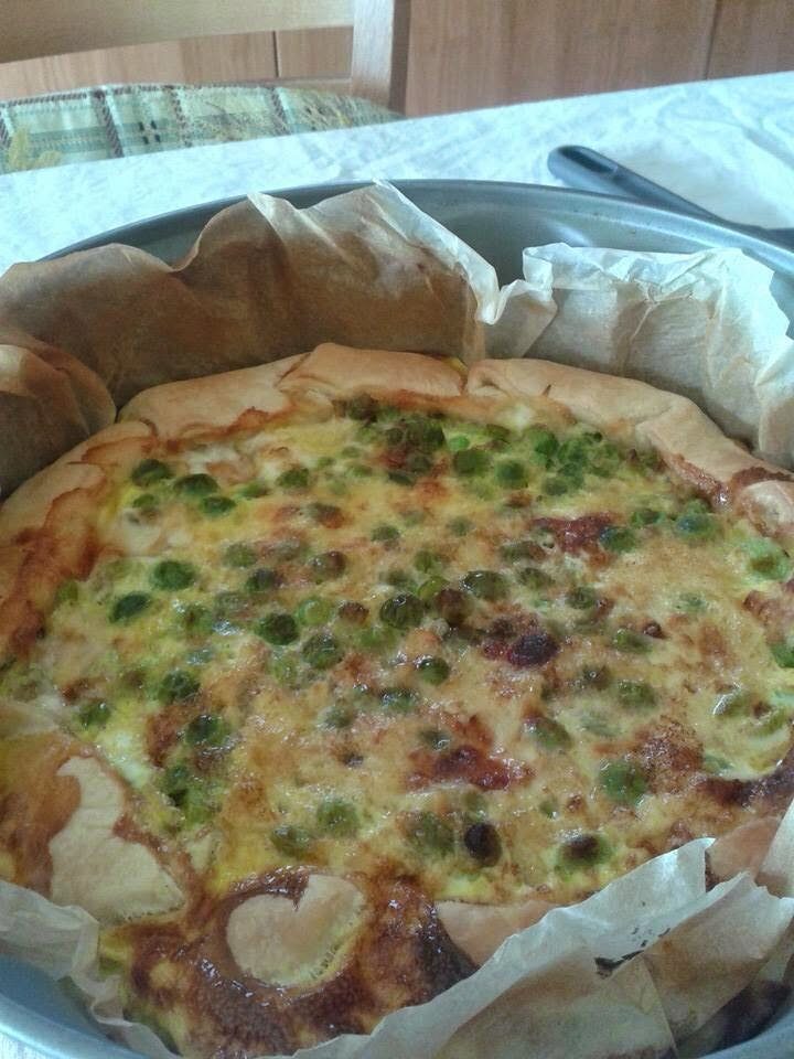 Bimby, torta salata piselli e gorgonzola