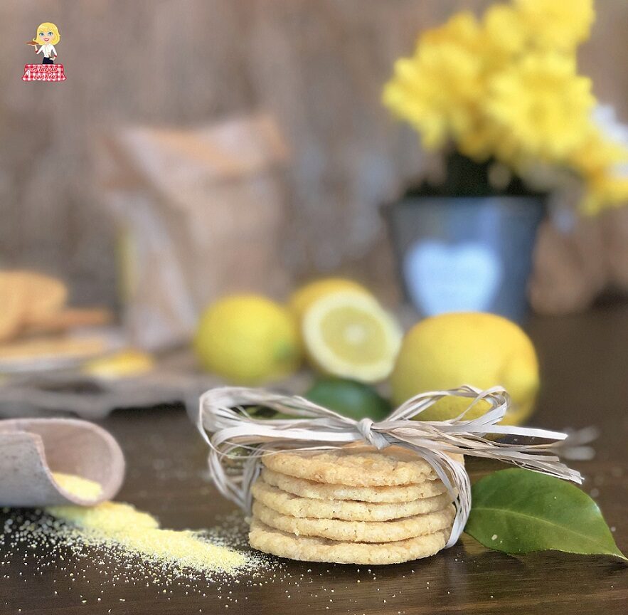 Biscotti al limone con farina di mais pronti in 10 minuti