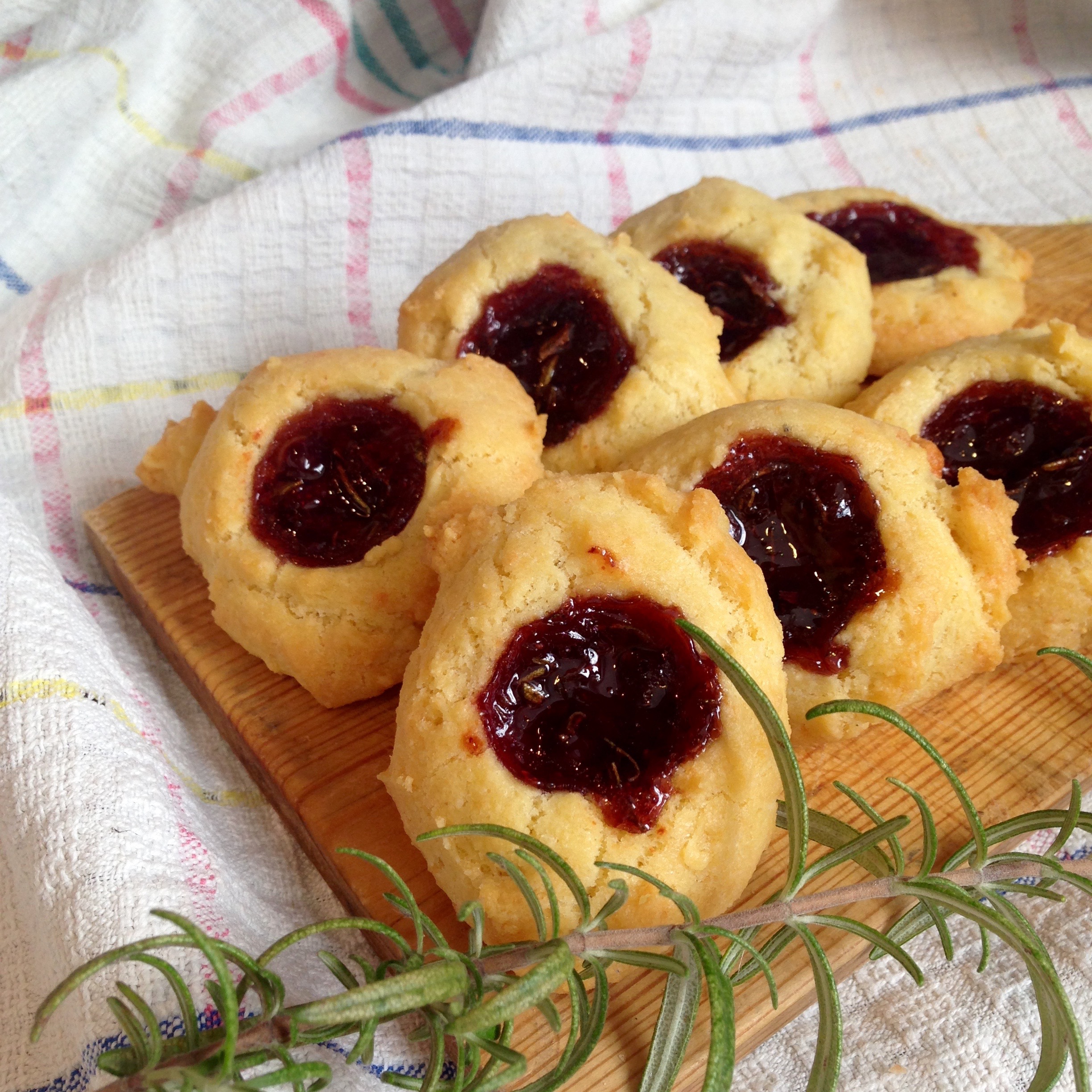 Biscotti al parmigiano e mirtilli rossi