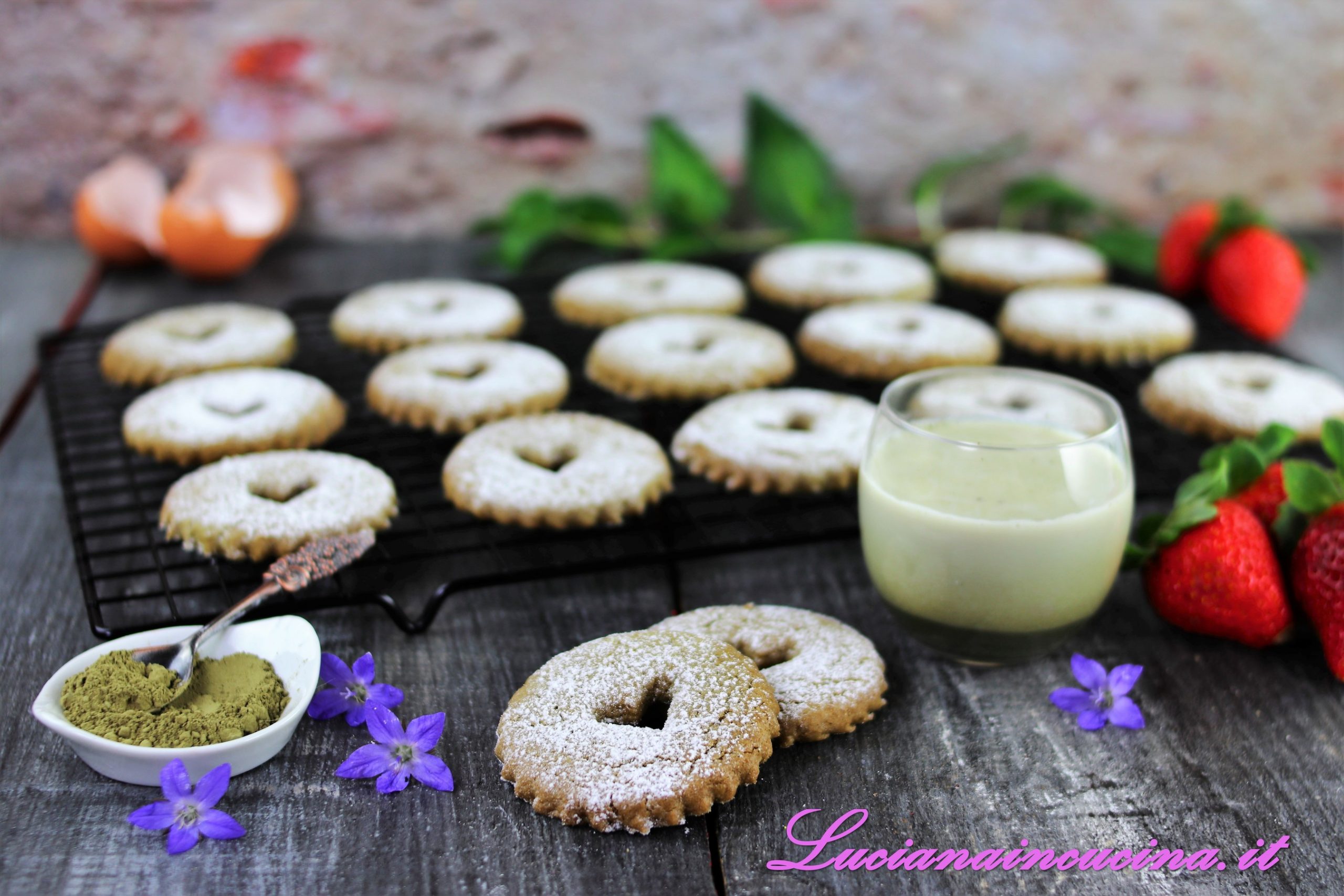 Biscotti al tè matcha