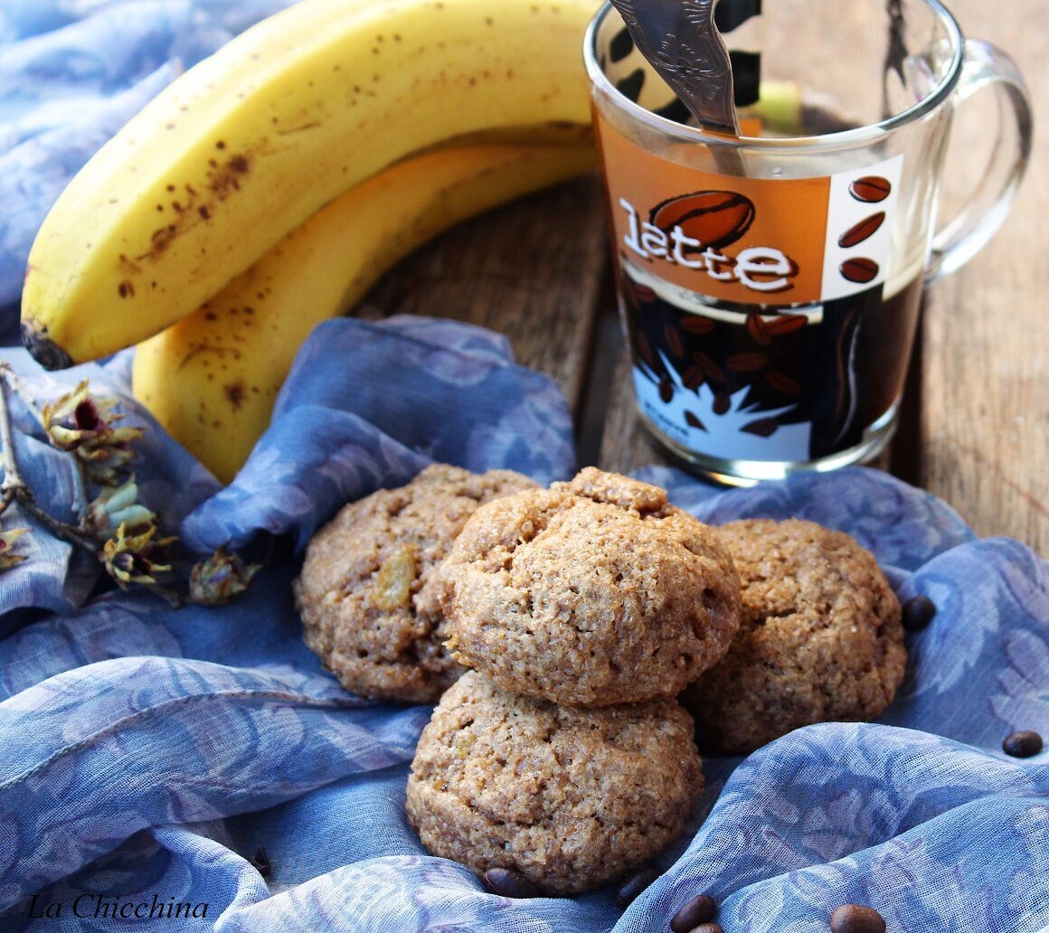 Biscotti alla banana e caffè (senza burro e uova)