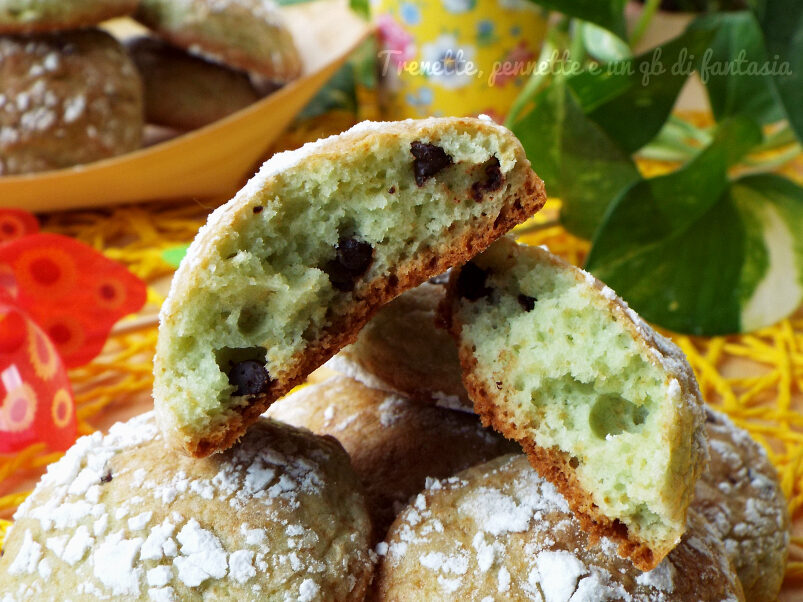 Biscotti alla menta e gocce di cioccolato