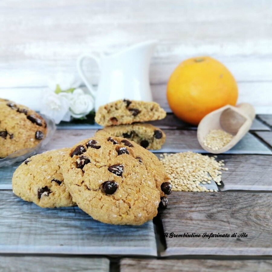 Biscotti alla quinoa cotta e arancia