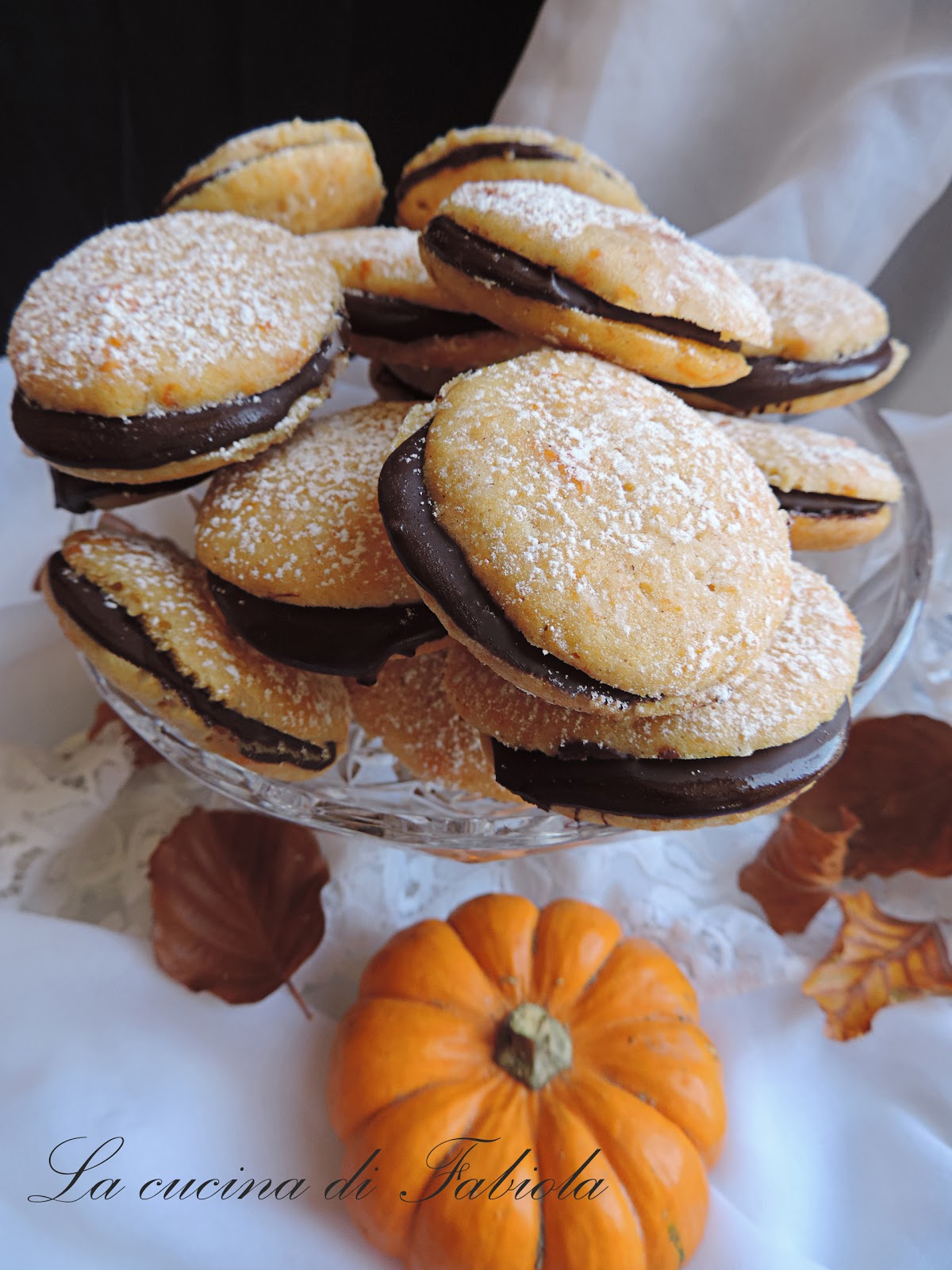Biscotti alla zucca con cioccolato fondente