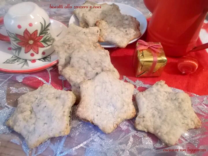 Biscotti allo zenzero e noci