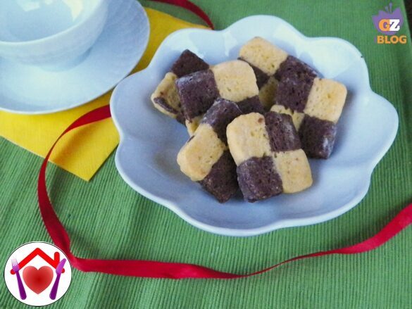 Biscotti bicolore con farina di riso