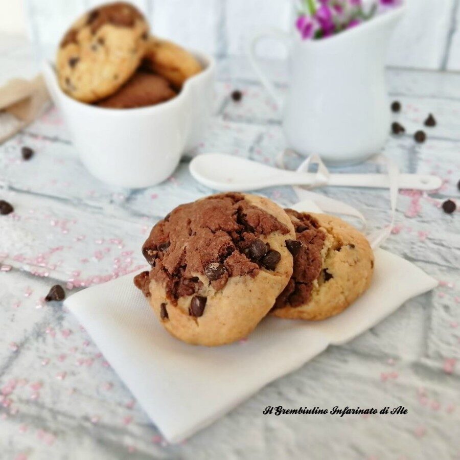 Biscotti bicolori cocco e arancia