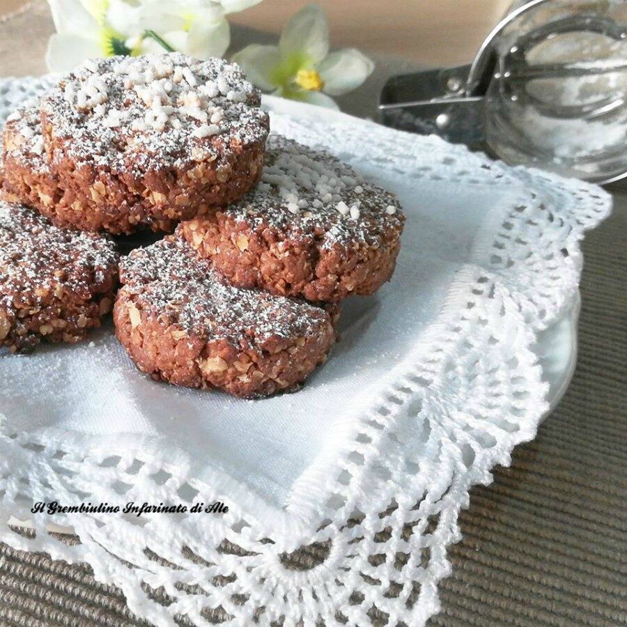 Biscotti con farina teff e avena senza lievito