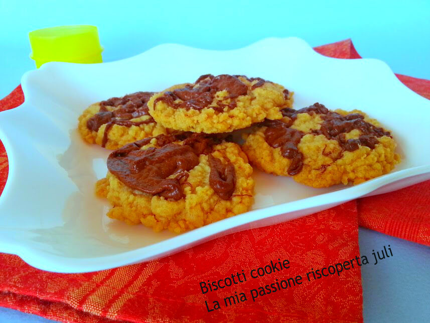 Biscotti cookie, con impasto sbriciolata
