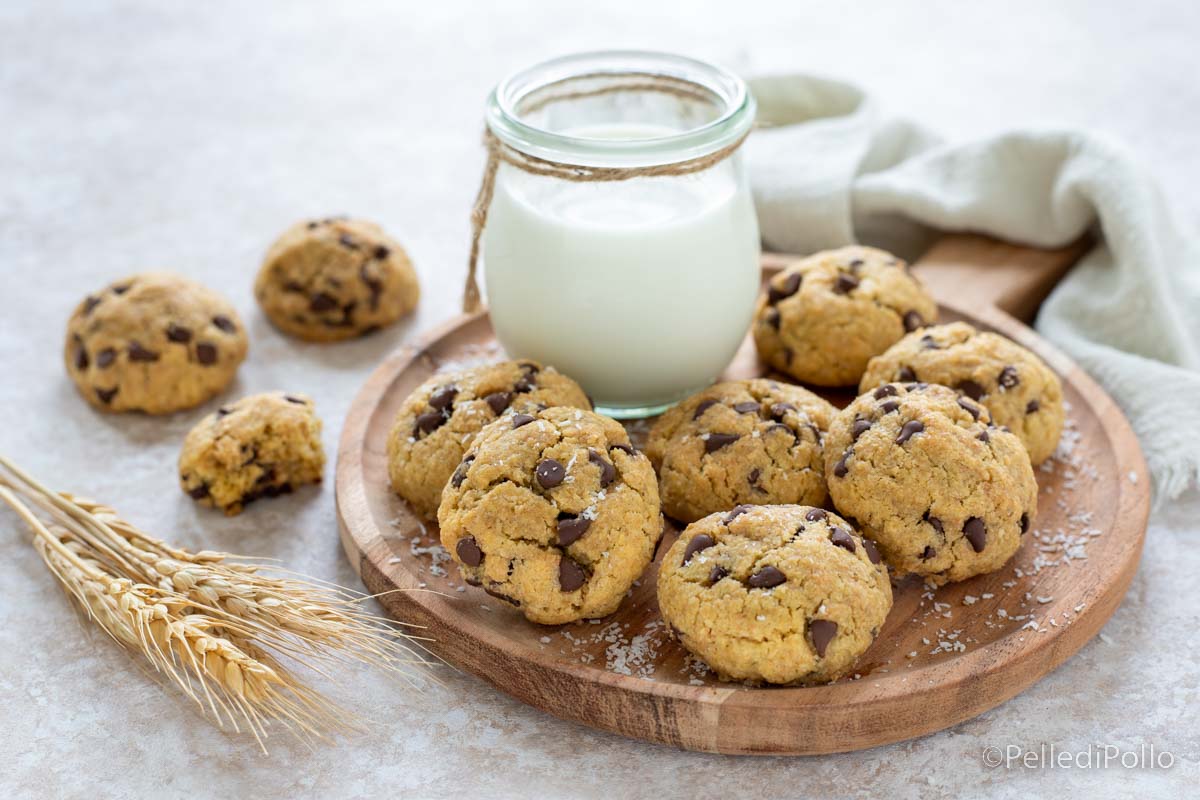 Biscotti di avena con cioccolato e cocco