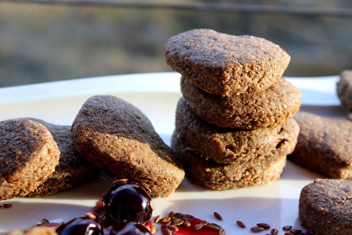 Biscotti di semi di lino e amarene!