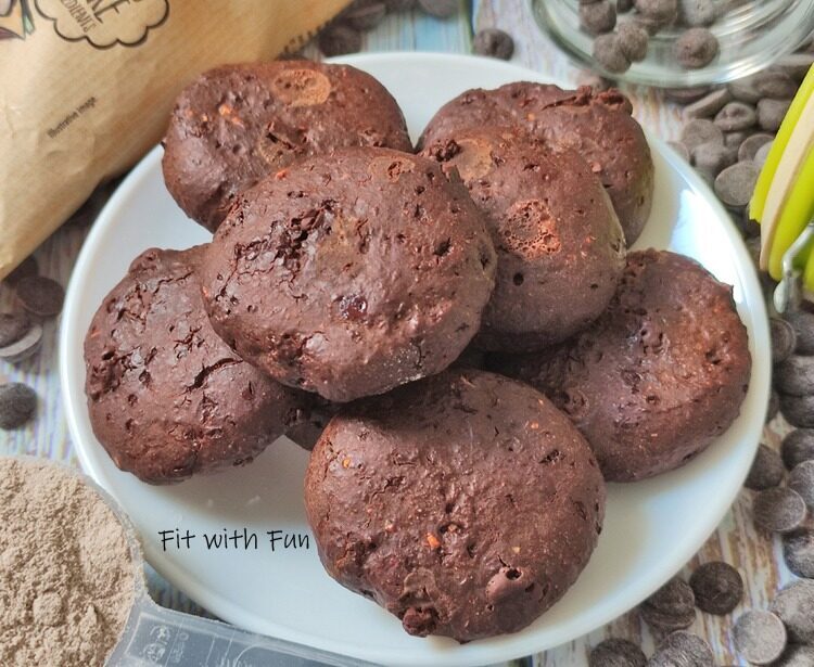 Biscotti doppio cioccolato proteici low carb senza glutine e zucchero