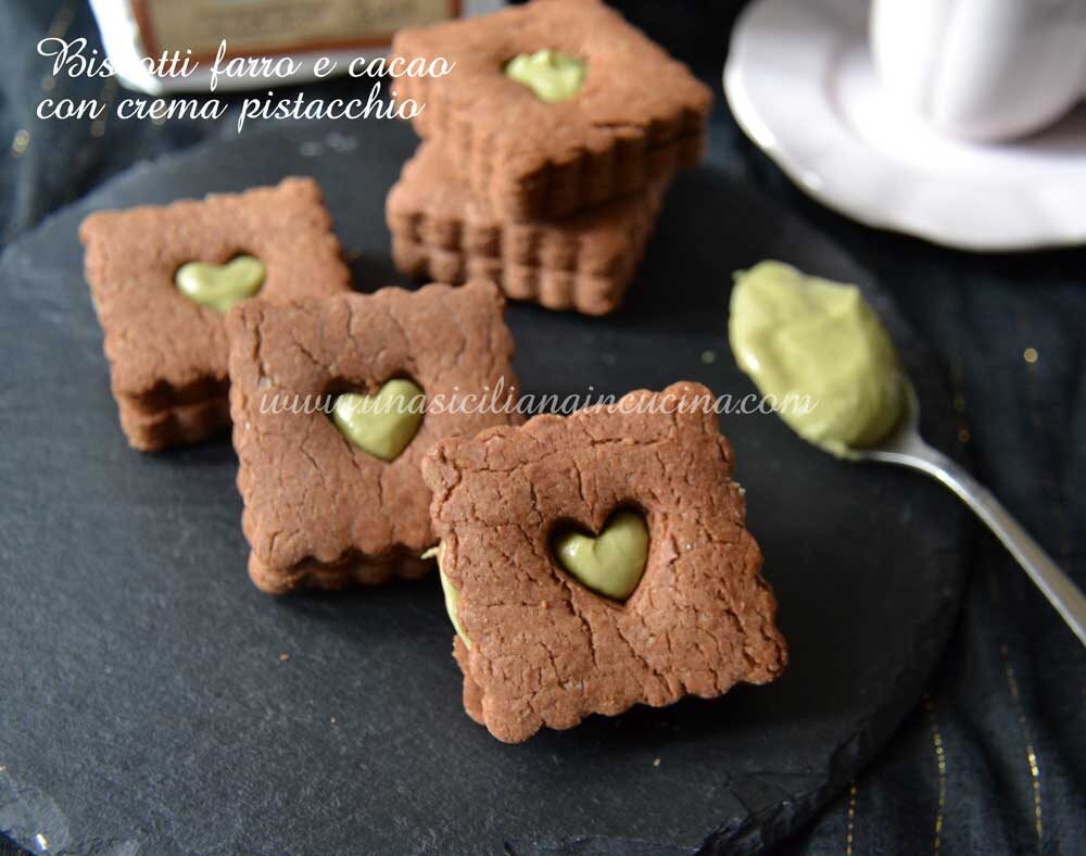Biscotti farro integrale cacao pistacchio