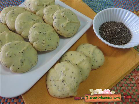 Biscotti frolla montata semi di chia