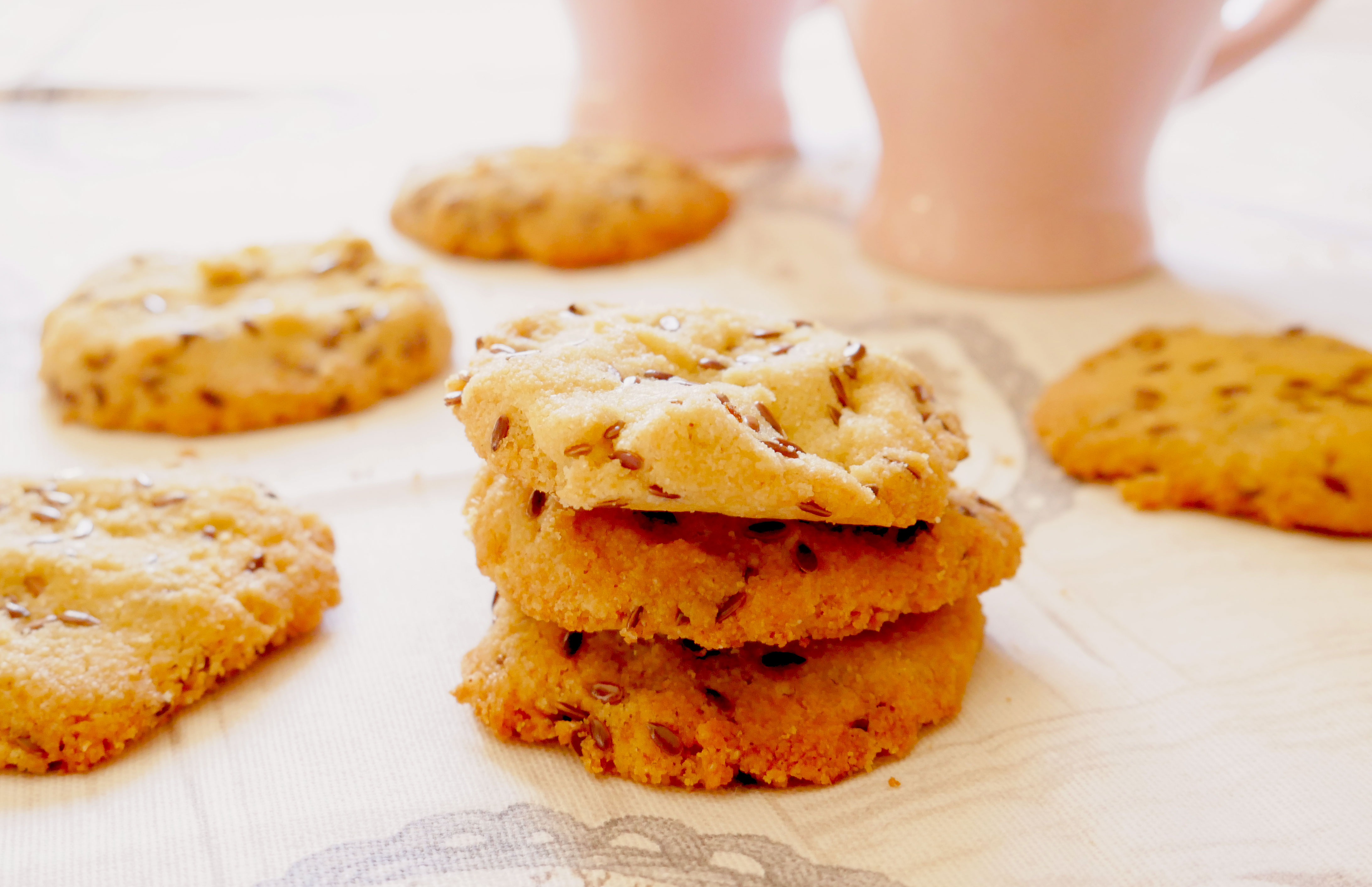 Biscotti glutenfree con farina di miglio, di riso e semi di lino