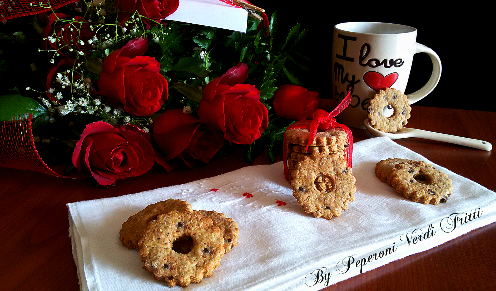 Biscotti integrali con gocce di cioccolato