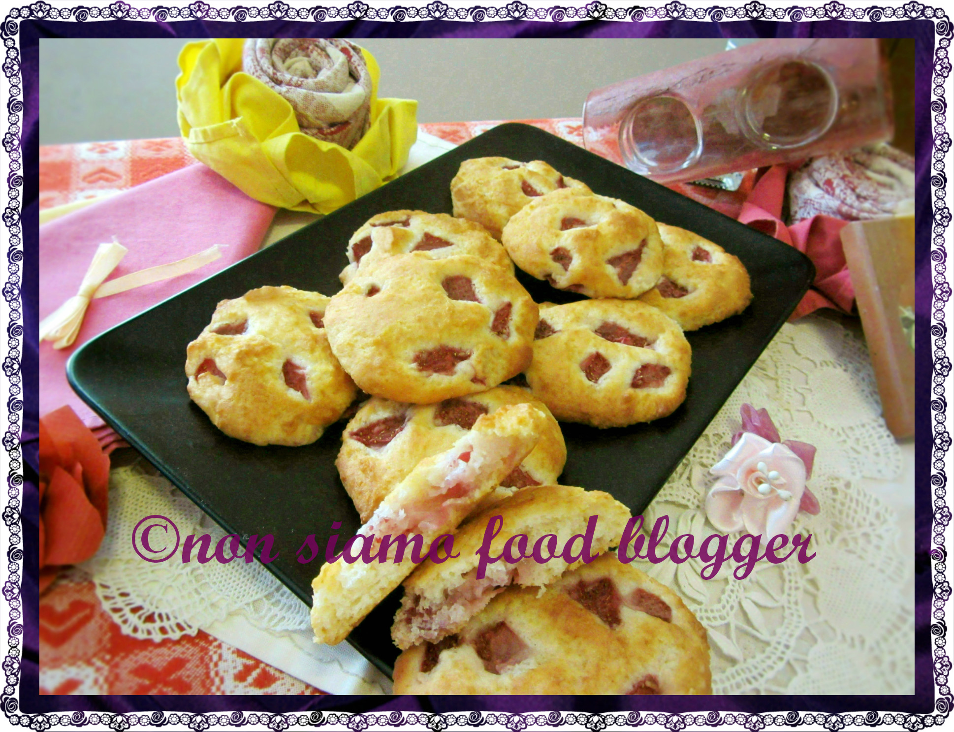 Biscotti light fragole e ricotta (senza uova, burro e latte)