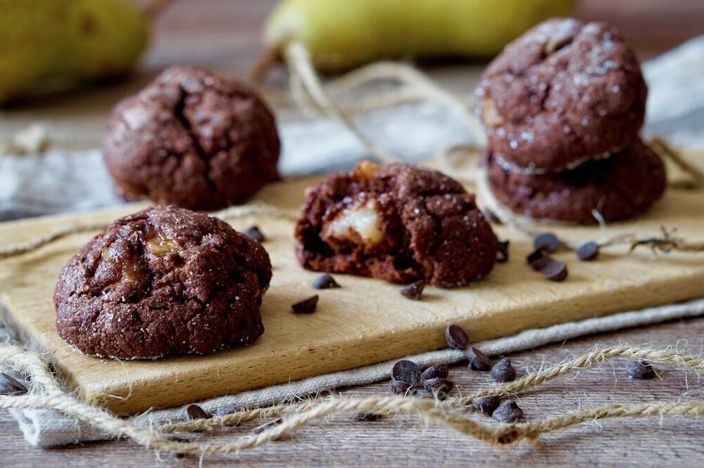 Biscotti morbidi cioccolato e pere