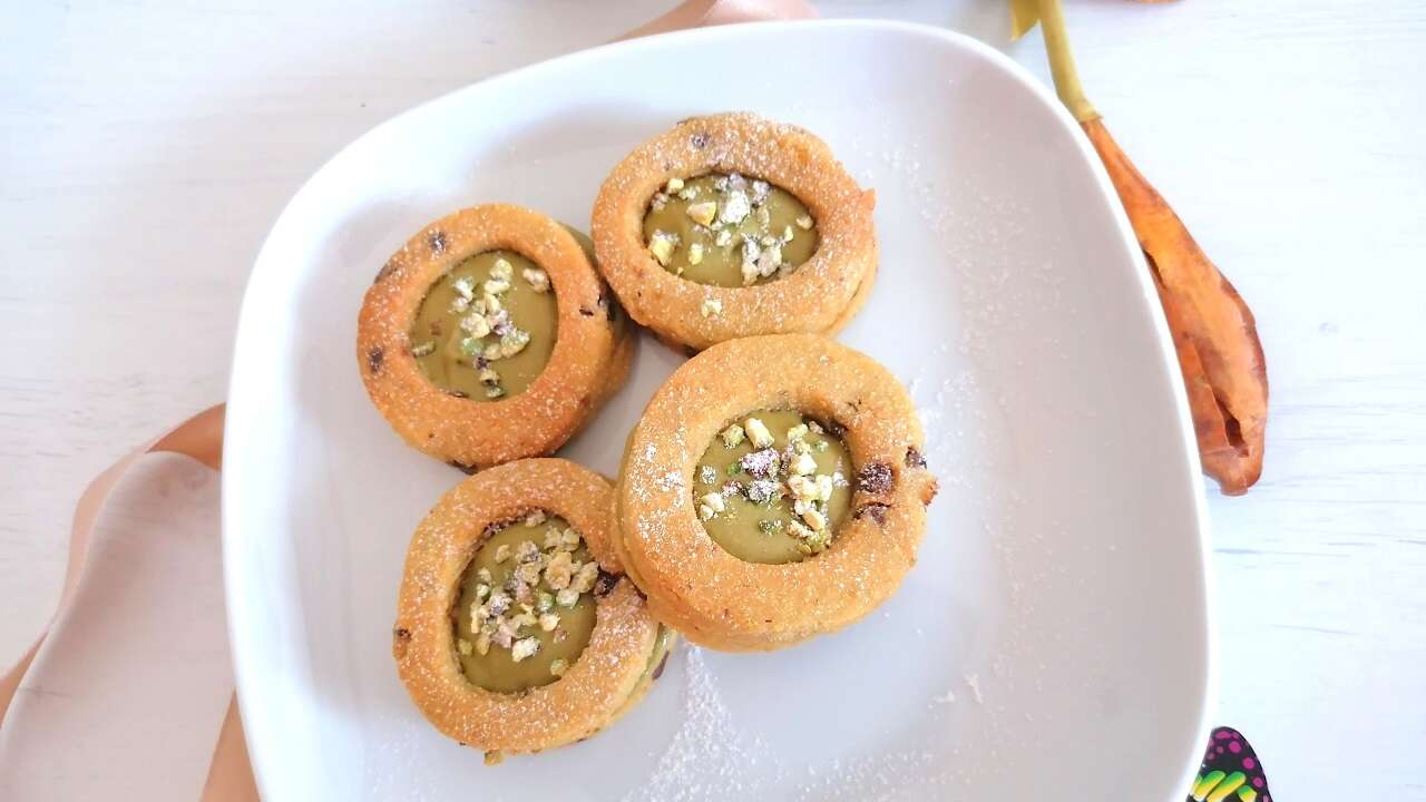 Biscotti occhi di bue al pistacchio bimby