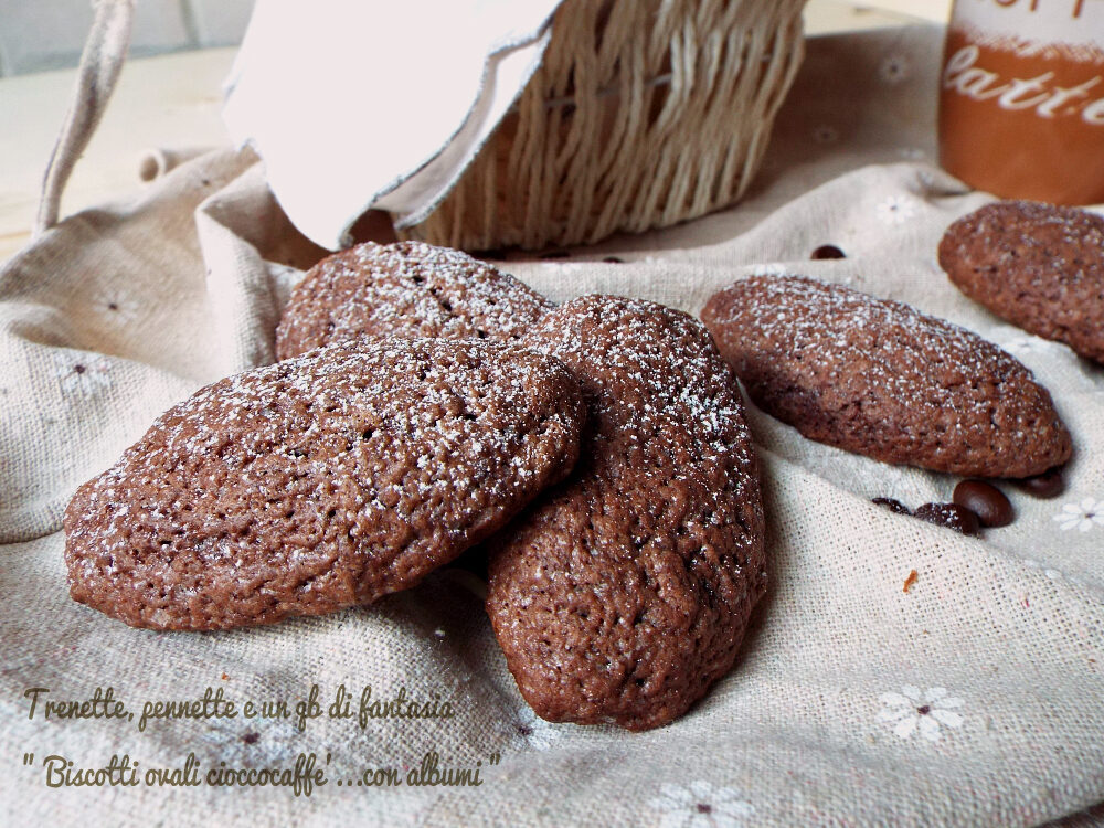 Biscotti ovali cioccocaffè…con albumi
