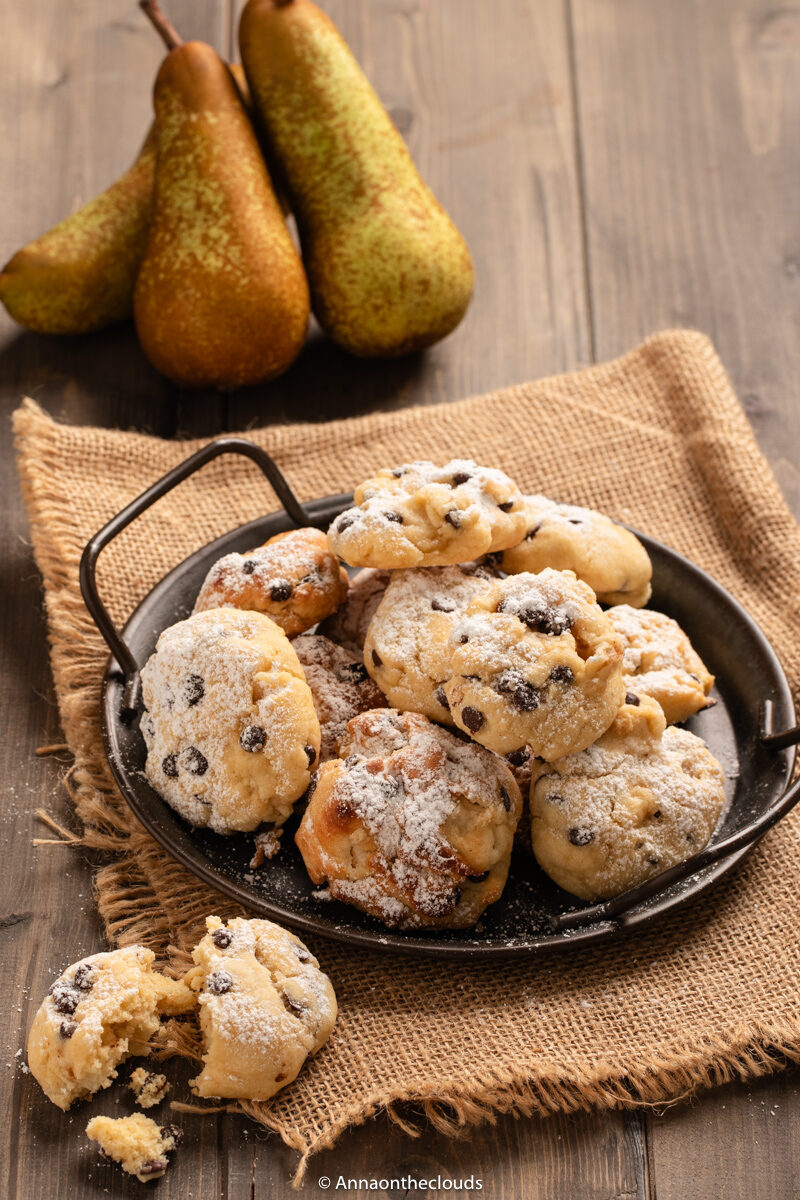 Biscotti pere e cioccolato: senza burro