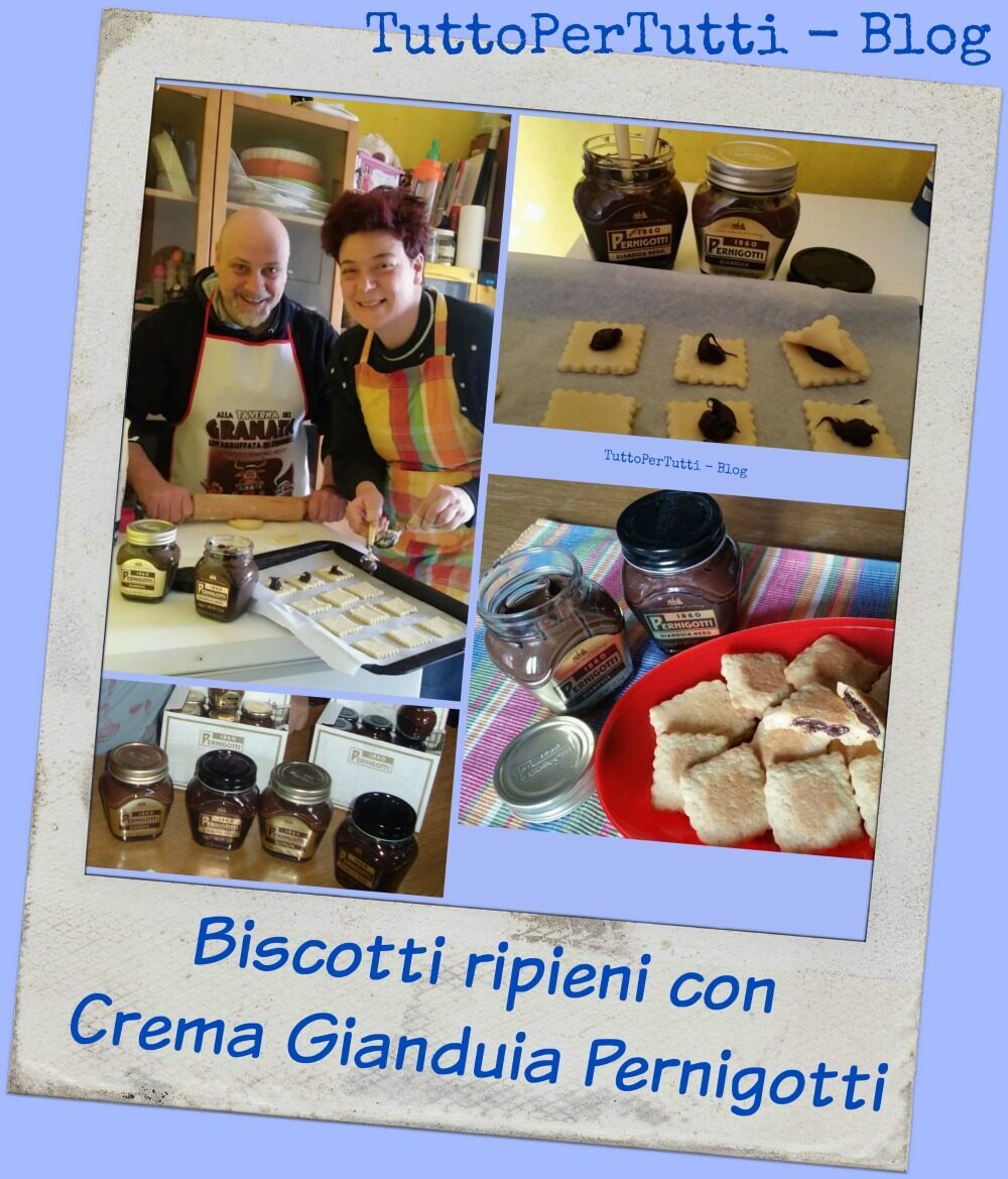 Biscotti ripieni con crema gianduia pernigotti