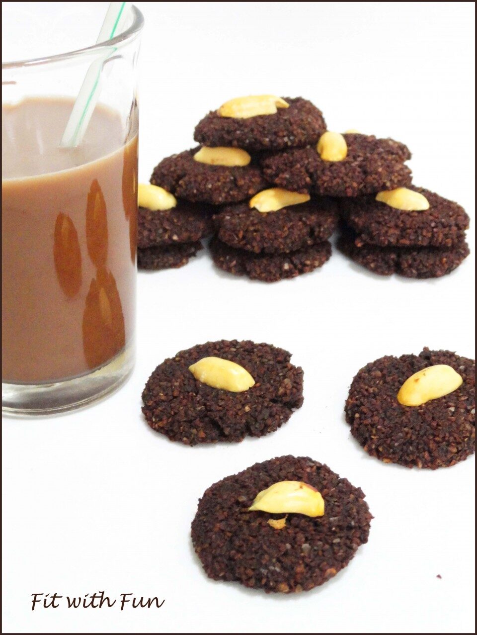 Biscotti snickers con okara di arachidi e cioccolato