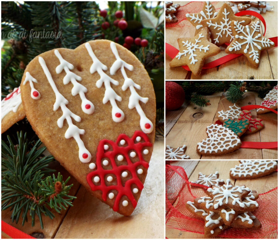 Biscotti stelle e cuori in pan di zenzero