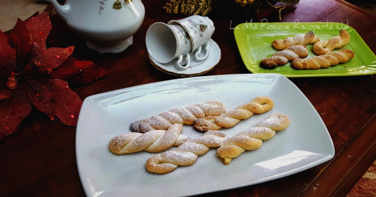 Biscotti torciglioni senza latte e uova