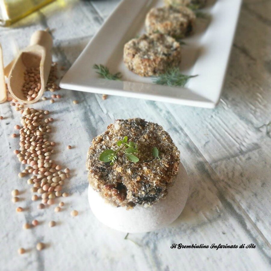 Bocconcini di melanzane e lenticchie
