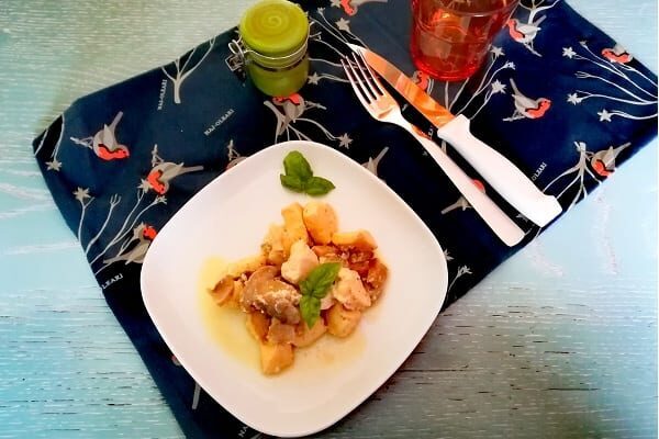 Bocconcini di pollo ai funghi, veloci e senza glutine