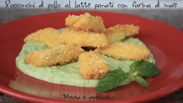 Bocconcini di pollo al latte panati con farina di mais