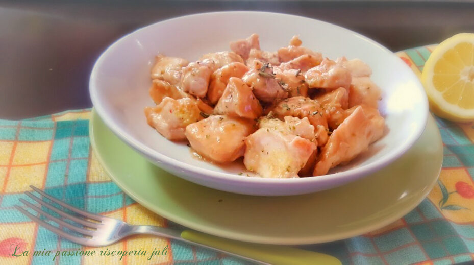 Bocconcini di pollo al limone e vino rosso