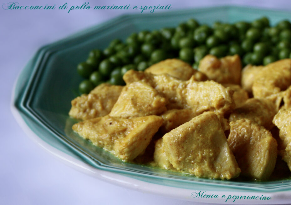Bocconcini di pollo marinati e speziati