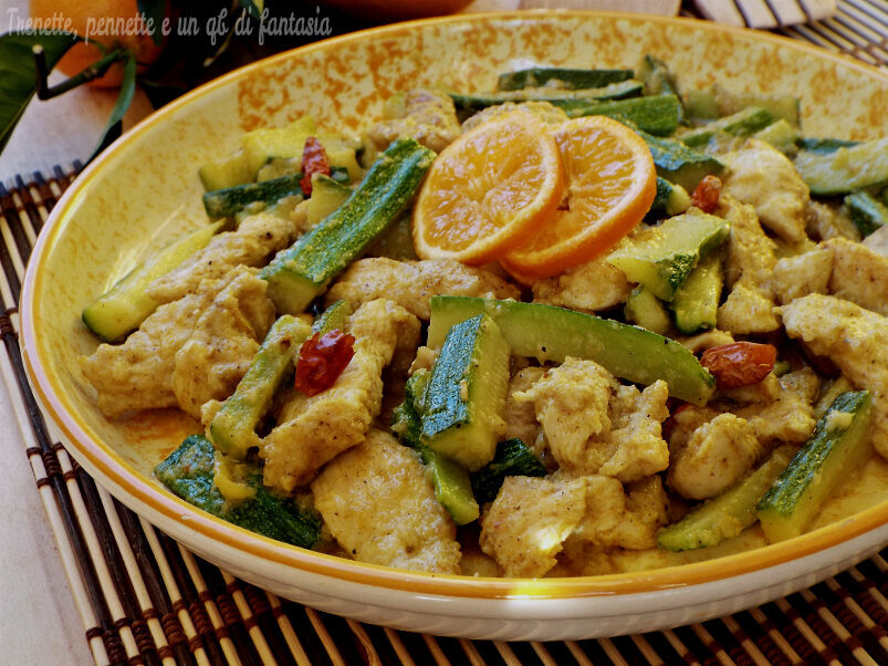 Bocconcini di pollo speziati al profumo di arancia