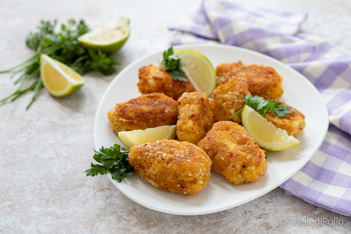 Bocconcini di rana pescatrice impanati