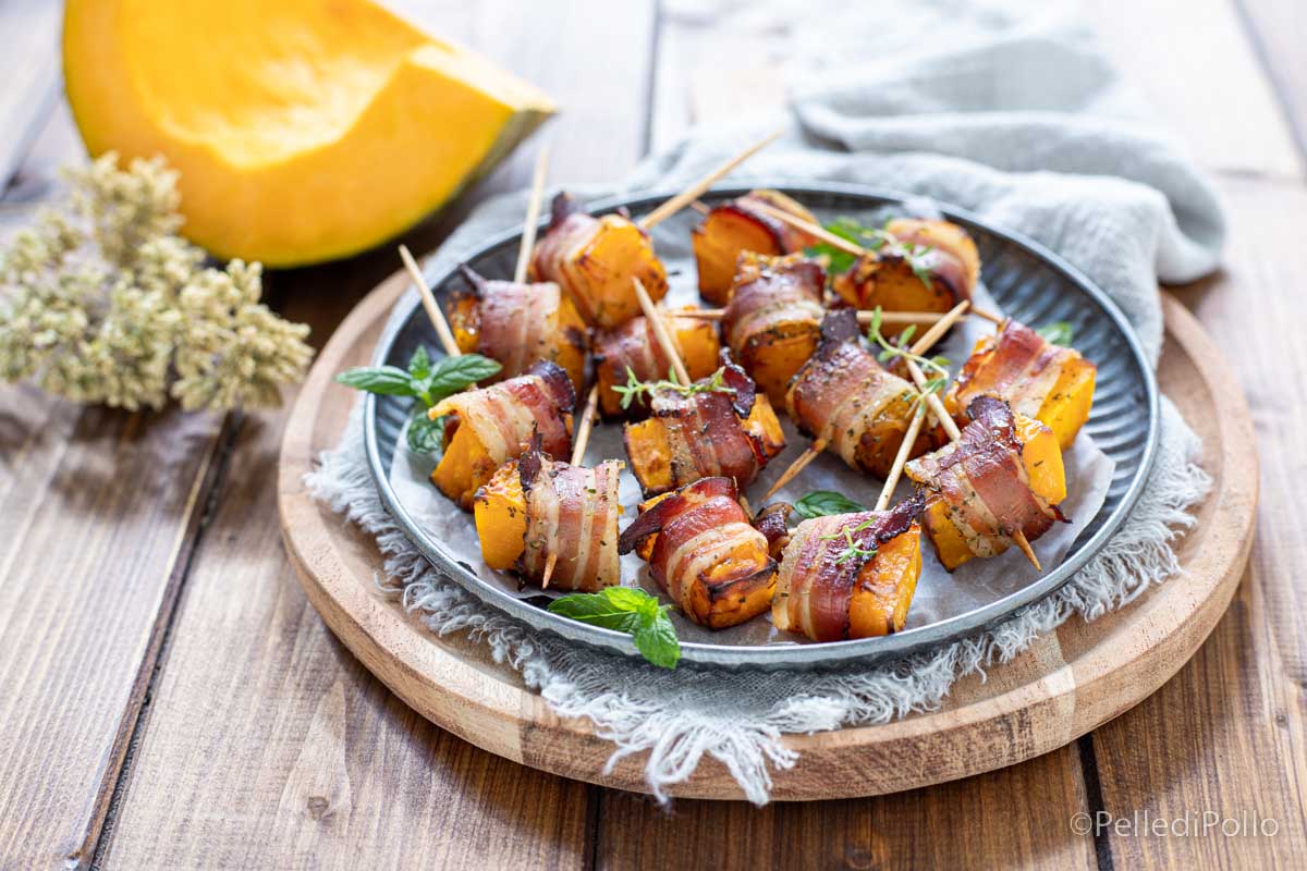 Bocconcini di zucca con pancetta affumicata