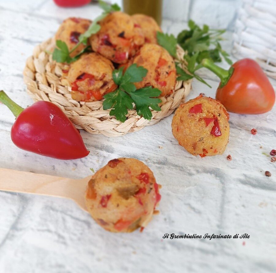 Bocconcini filanti di patate e peperoni