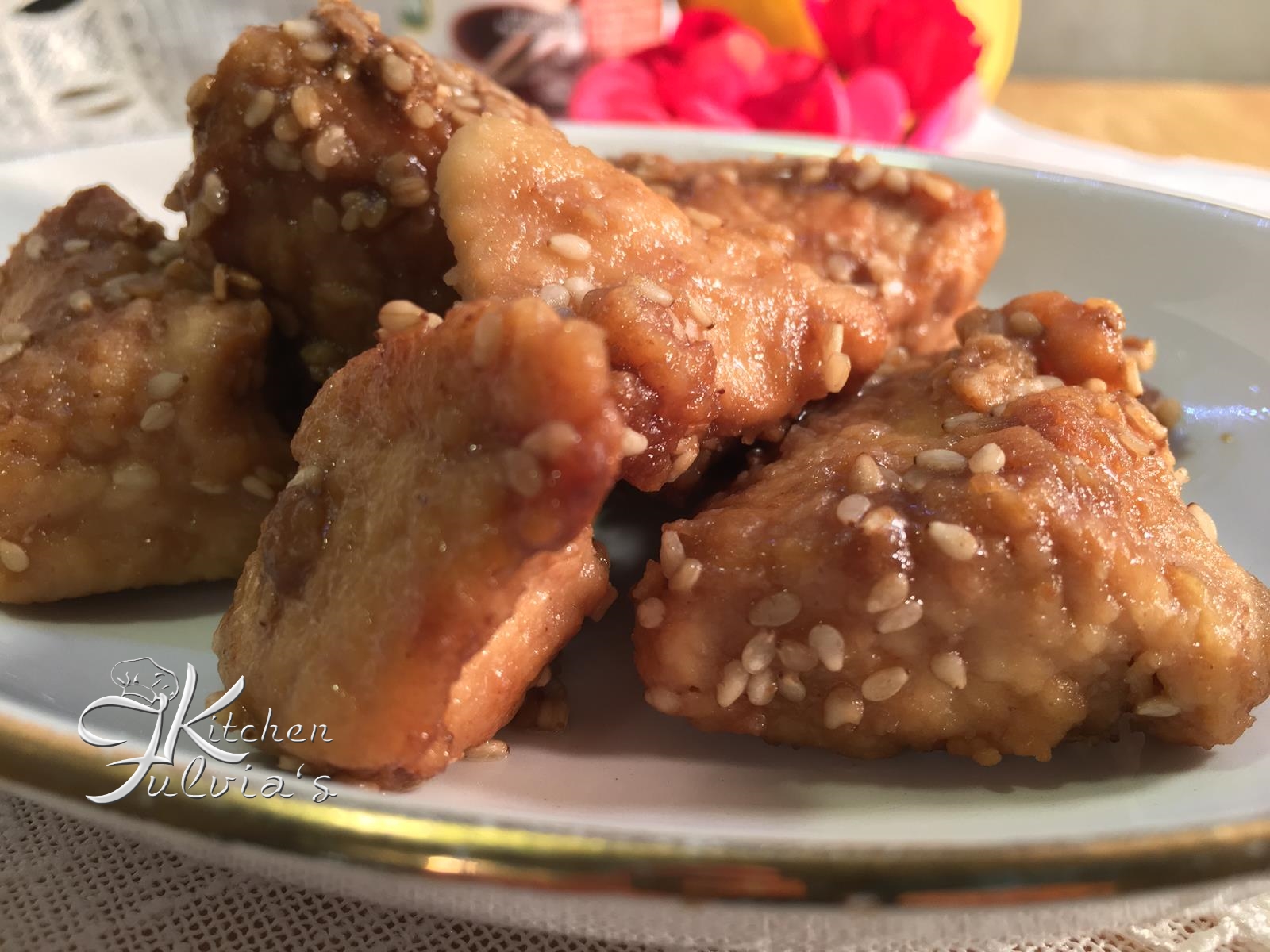 Bocconcini teneri di pollo al sesamo