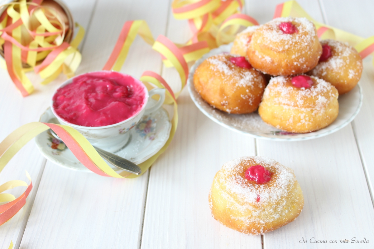 Bombe con crema all’alchermes