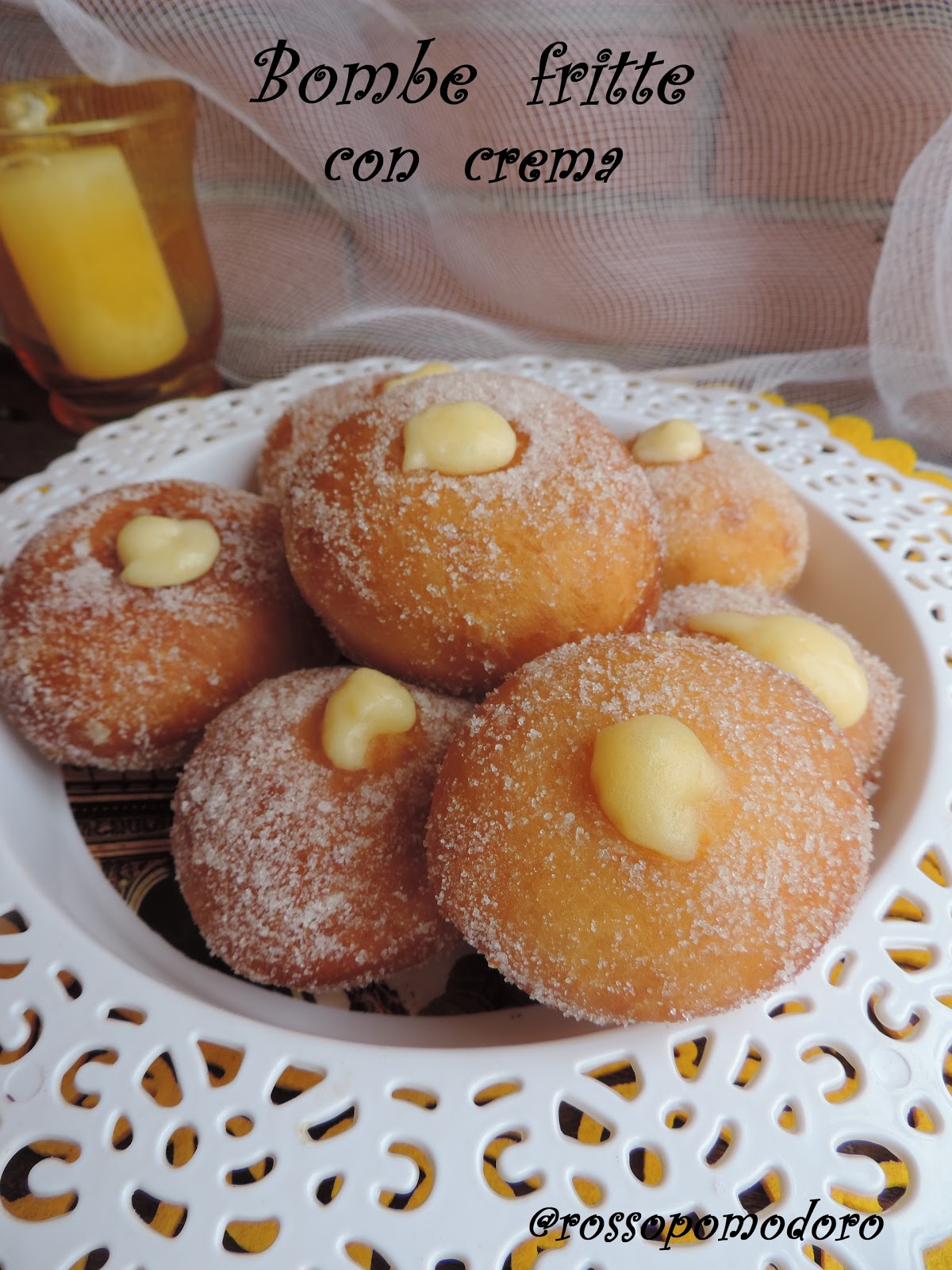 Bombe fritte con crema