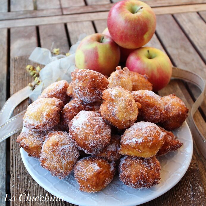 Bombette con mele e ricotta
