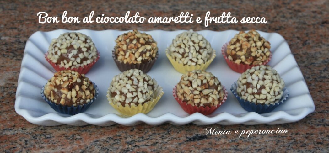 Bon bon al cioccolato amaretti e frutta secca