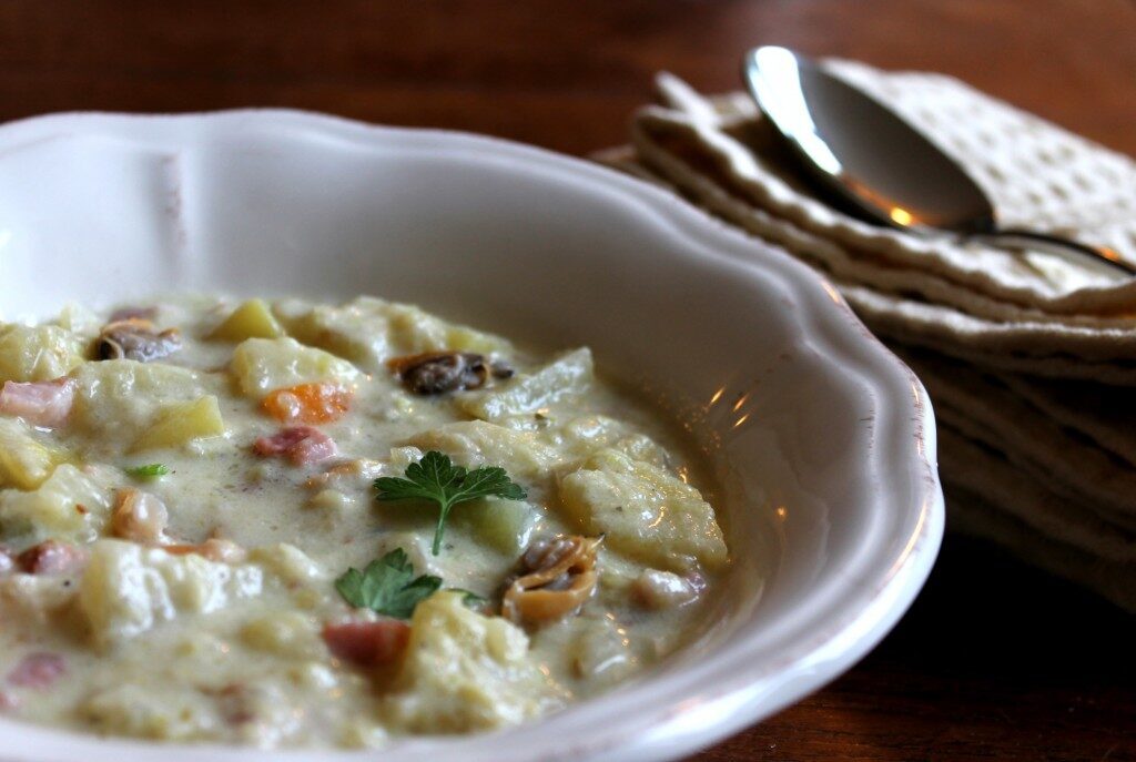 Boston clam chowder (zuppa di vongole)