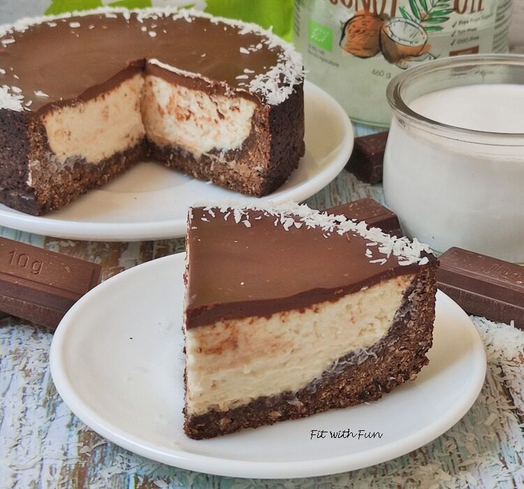 Bounty cheesecake cocco e cioccolato fit light e senza zucchero