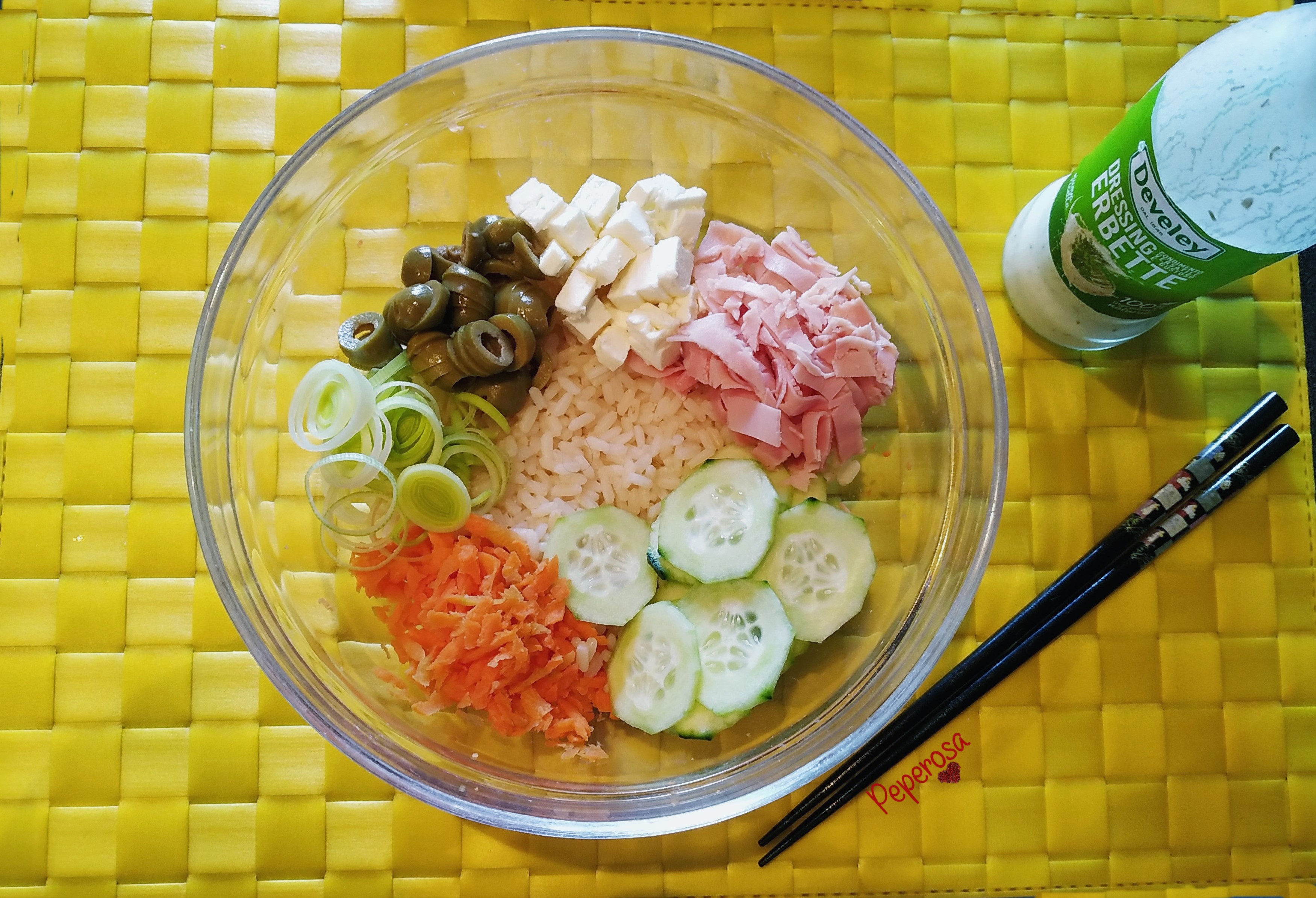 Bowl colorata alle erbette